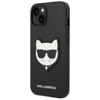 Karl Lagerfeld KLHCP14MSAPCHK iPhone 14 Plus 6,7" hardcase czarny/black Saffiano Choupette Head Patch