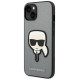 Karl Lagerfeld KLHCP14MSAPKHG iPhone 14 Plus 6,7" srebrny/silver hardcase Saffiano Karl`s Head Patch
