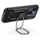 Joyroom Dual Hinge case for iPhone 14 Plus armored case with a stand and a ring holder black