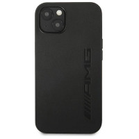 Mercedes AMG AMHCP14SDOLBK iPhone 14 6.1 "black / black hardcase Leather Hot Stamped