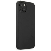 Mercedes AMG AMHCP14SDOLBK iPhone 14 6.1 "black / black hardcase Leather Hot Stamped