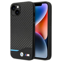BMW Case BMW BMHCP14M22NBCK iPhone 14 Plus 6.7 "black / black Leather Carbon