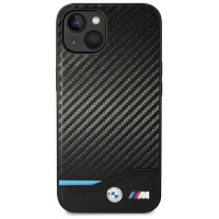 BMW Case BMW BMHCP14M22NBCK iPhone 14 Plus 6.7 "black / black Leather Carbon