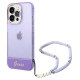 Guess GUHCP14LHGCOHU iPhone 14 Pro 6.1" purple/purple hardcase Translucent Pearl Strap