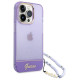 Guess GUHCP14LHGCOHU iPhone 14 Pro 6.1" purple/purple hardcase Translucent Pearl Strap