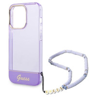 Guess GUHCP14LHGCOHU iPhone 14 Pro 6.1" purple/purple hardcase Translucent Pearl Strap