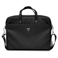 Guess Saffiano Triangle Logo bag for a 16'' laptop - black