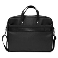 Guess Saffiano Triangle Logo bag for a 16'' laptop - black