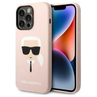 Karl Lagerfeld KLHMP14LSLKHLP iPhone 14 Pro 6.1 "hardcase light pink / light pink Silicone Karl`s Head Magsafe