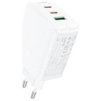Acefast fast charger GaN (2x USB-C / USB-A) PPS / PD / QC4+ 65W white (A41)