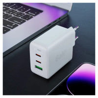 Acefast fast charger GaN (2x USB-C / USB-A) PPS / PD / QC4+ 65W white (A41)