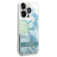 Guess Flower Liquid Glitter case for iPhone 14 Pro Max - green