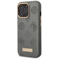 Guess GUHMP13LSAPSTG iPhone 13 Pro / 13 6.1" grey/grey hardcase Peony Logo Plate MagSafe