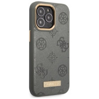 Guess GUHMP13LSAPSTG iPhone 13 Pro / 13 6.1" grey/grey hardcase Peony Logo Plate MagSafe