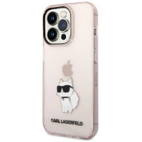 Karl Lagerfeld Ikonik Choupette case for iPhone 14 Pro Max - pink