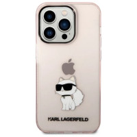 Karl Lagerfeld Ikonik Choupette case for iPhone 14 Pro Max - pink