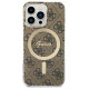 Guess Set Guess GUBPP13LH4EACSW Case+ Charger iPhone 13 Pro brown/brown hard case 4G Print MagSafe