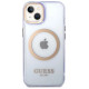Guess GUHMP14SHTCMU iPhone 14 6.1" purple/purple hard case Gold Outline Translucent MagSafe
