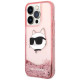 Karl Lagerfeld KLHCP14LLNCHCP iPhone 14 Pro 6.1" pink/pink hardcase Glitter Choupette Head