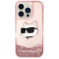 Karl Lagerfeld KLHCP14LLNCHCP iPhone 14 Pro 6.1" pink/pink hardcase Glitter Choupette Head