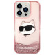 Karl Lagerfeld KLHCP14LLNCHCP iPhone 14 Pro 6.1" pink/pink hardcase Glitter Choupette Head