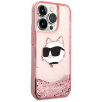 Karl Lagerfeld KLHCP14LLNCHCP iPhone 14 Pro 6.1" pink/pink hardcase Glitter Choupette Head