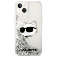 Karl Lagerfeld KLHCP14MLNHCCS iPhone 14 Plus 6.7" silver/silver hardcase Glitter Choupette Head