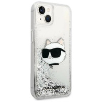 Karl Lagerfeld KLHCP14MLNHCCS iPhone 14 Plus 6.7" silver/silver hardcase Glitter Choupette Head