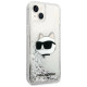Karl Lagerfeld KLHCP14MLNHCCS iPhone 14 Plus 6.7" silver/silver hardcase Glitter Choupette Head