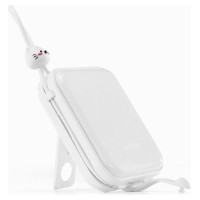 Joyroom powerbank with USB C and Lightning cables and Cutie Series stand 10000mAh 22.5W white (JR-L008)
