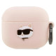 Karl Lagerfeld KLA3RUNCHP AirPods 3 cover pink/pink Silicone Choupette Head 3D