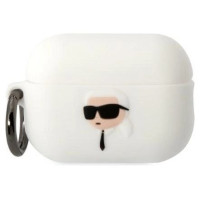 Karl Lagerfeld KLAP2RUNIKH AirPods Pro 2 cover white/white Silicone Karl Head 3D