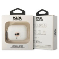 Karl Lagerfeld KLAP2RUNIKH AirPods Pro 2 cover white/white Silicone Karl Head 3D
