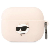 Karl Lagerfeld KLAPRUNCHP AirPods Pro cover pink/pink Silicone Choupette Head 3D