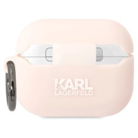 Karl Lagerfeld KLAPRUNCHP AirPods Pro cover pink/pink Silicone Choupette Head 3D