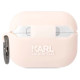 Karl Lagerfeld KLAPRUNCHP AirPods Pro cover pink/pink Silicone Choupette Head 3D