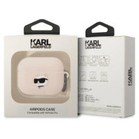 Karl Lagerfeld KLAPRUNCHP AirPods Pro cover pink/pink Silicone Choupette Head 3D