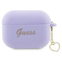 Guess GUAP2LSCHSU AirPods Pro 2 cover purple/purple Silicone Charm Heart Collection