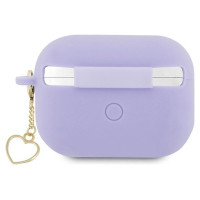 Guess GUAP2LSCHSU AirPods Pro 2 cover purple/purple Silicone Charm Heart Collection