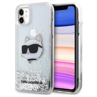 Karl Lagerfeld KLHCN61LNCHCS iPhone 11/ XR silver/silver hardcase Glitter Choupette Head
