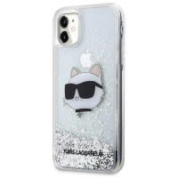 Karl Lagerfeld KLHCN61LNCHCS iPhone 11/ XR silver/silver hardcase Glitter Choupette Head