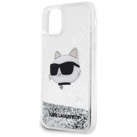 Karl Lagerfeld KLHCN61LNCHCS iPhone 11/ XR silver/silver hardcase Glitter Choupette Head