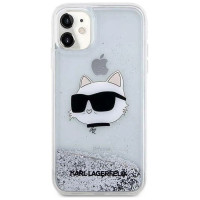Karl Lagerfeld KLHCN61LNCHCS iPhone 11/ XR silver/silver hardcase Glitter Choupette Head
