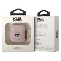 Karl Lagerfeld KLA2HNCHTCP Airpods 1/2 cover pink/pink Ikonik Choupette