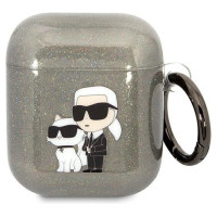 Karl Lagerfeld KLA2HNKCTGK Airpods 1/2 cover black/black Gliter Karl&Choupette