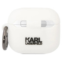 Karl Lagerfeld KLACA3SILKCW AirPods 3 cover white/white Silicone Karl & Choupette