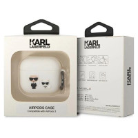 Karl Lagerfeld KLACA3SILKCW AirPods 3 cover white/white Silicone Karl & Choupette