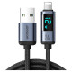 Joyroom Prism Series A16 Lightning / USB-A Cable 2.4A 1.2m with LED Display - Black
