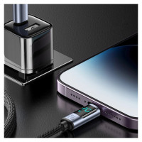 Joyroom Prism Series A16 Lightning / USB-A Cable 2.4A 1.2m with LED Display - Black