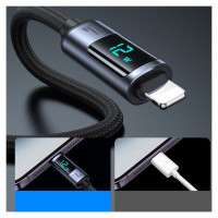 Joyroom Prism Series A16 Lightning / USB-A Cable 2.4A 1.2m with LED Display - Black